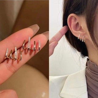 韓國個性水鑽耳環女簡約ins氣質網紅釘耙耳環