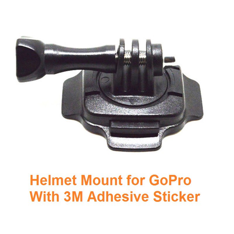 GoPro相機配件 360度旋轉固定座 配3M底膠+螺桿 安全帽支架 多角度 頭盔固定座 固定支架 騎行 Hero6 5