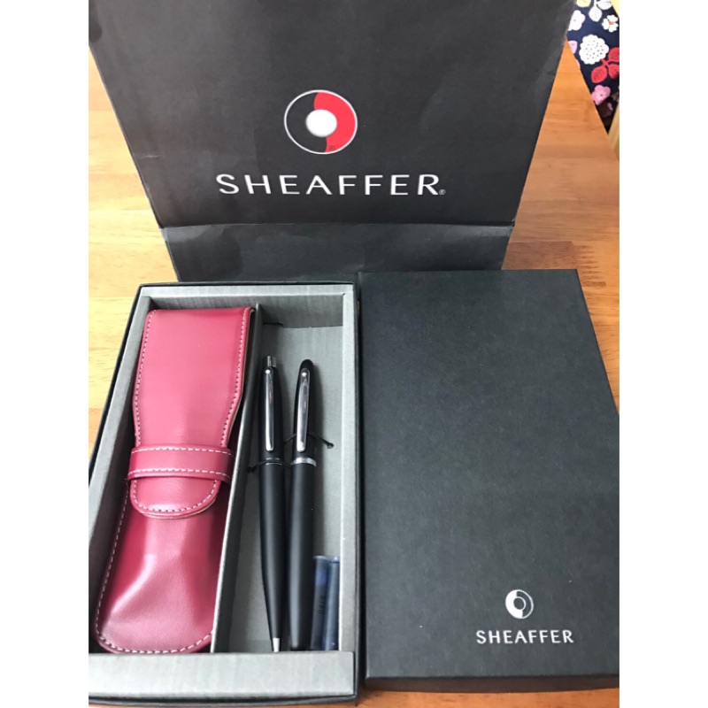 SHEAFFER VFM系列極致霧黑鋼筆+原子筆+筆套禮盒