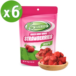 Frenature富紐翠 草莓凍乾(28公克) 6包組 (草莓果乾,草莓乾,整顆草莓)