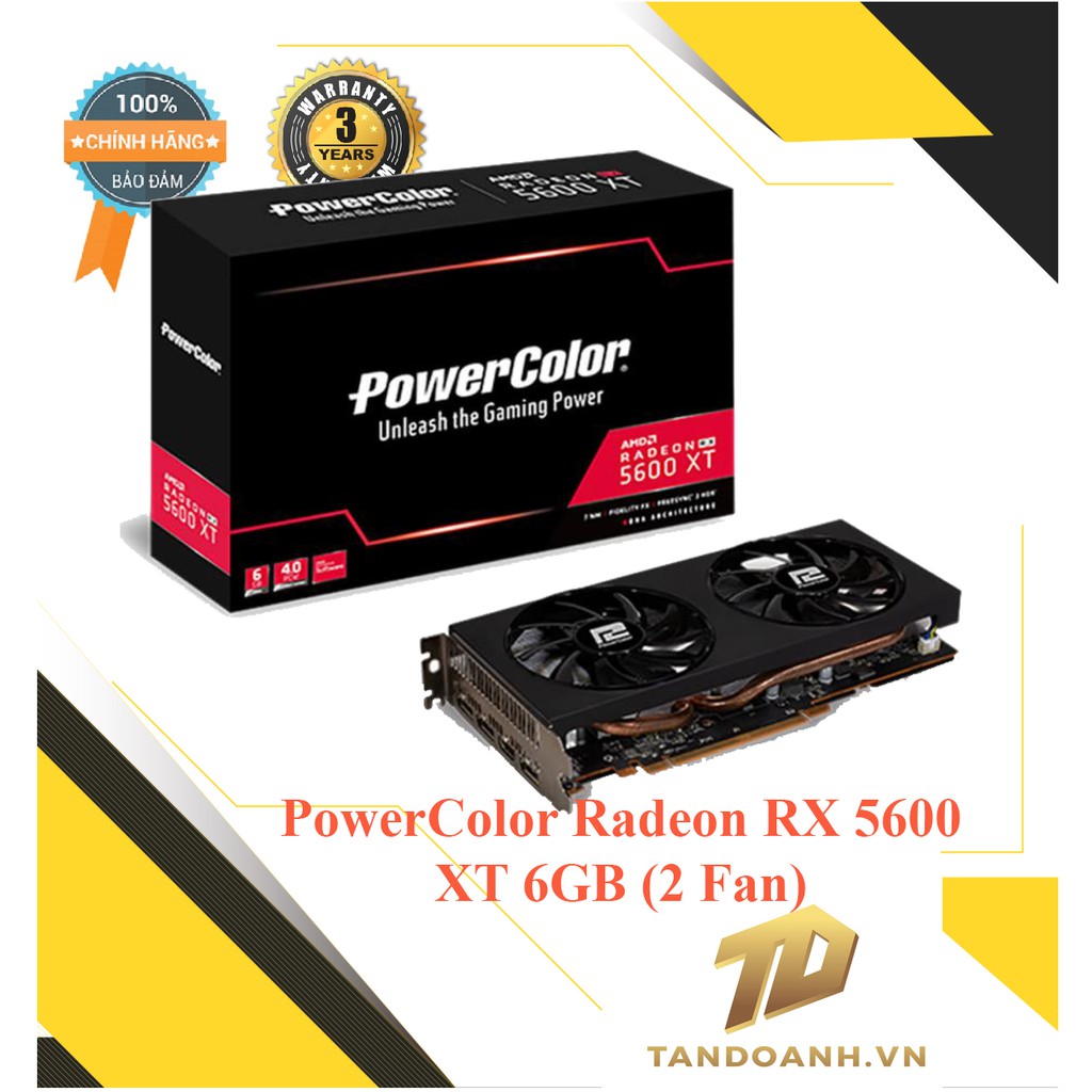 屏幕卡 PowerColor Radeon RX 5600 XT 6GB(2 個風扇)