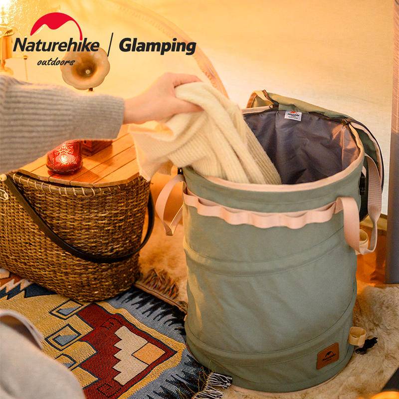 Naturehike NH 便攜摺疊收納桶 大容量戶外露營野營衣服雜物收納筐 收納袋30L