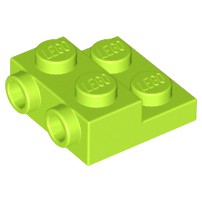 樂高 Lego 萊姆 綠色 2x2 側接 轉向 薄板 x2/3 99206 側接 Lime Plate Modified