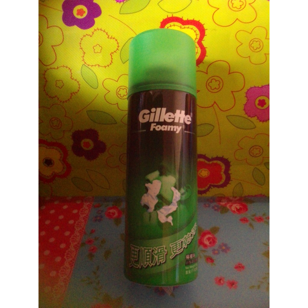 ★星★ 全新Gillette 吉列刮鬍泡 210g~(綠色)檸檬 刮鬍膏