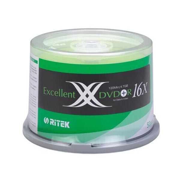RiTEK錸德 16X DVD+R 桶裝 4.7GB X版 50片/組  (超商取件最多5組)