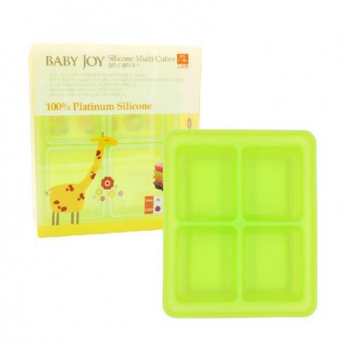 朴蜜兒韓國 Pomier BABYJOY 鉑金矽膠副食品製冰盒(4格)