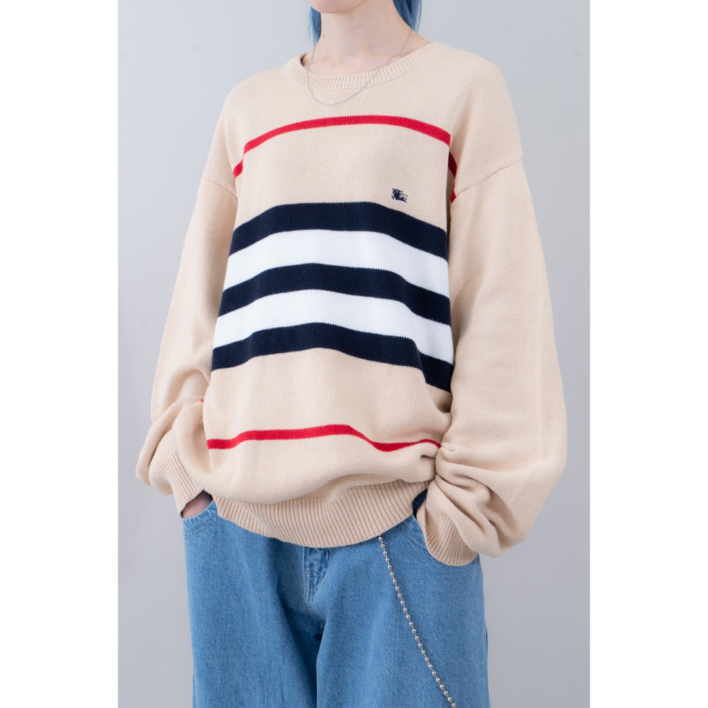 #孔雀花子 Burberry 針織上衣  三隻孔雀 花的呢喃 古著 二手