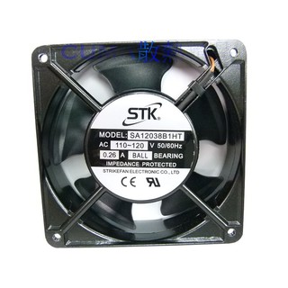 光華CUMA散熱精品*STK (SA12038B1HT) 110V/AC 12公分風扇 12038 鐵框/雙滾珠~現貨