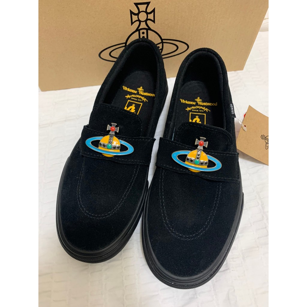 Vans X Vivienne Westwood Style 53 Orb星球logo限量絕版稀有黑色懶人鞋帆布鞋