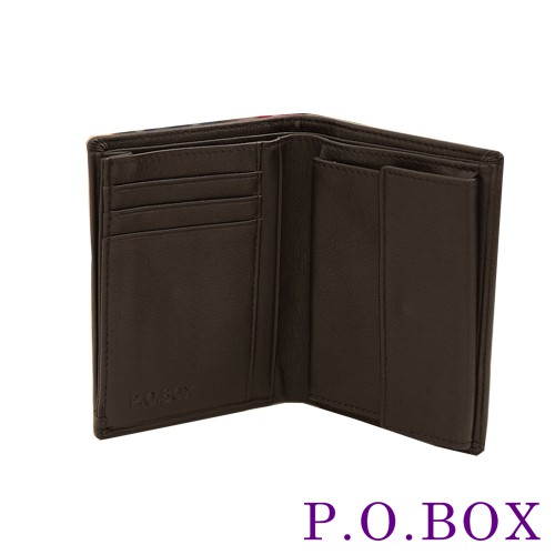 (P.O.BOX)優質真皮系列-實用零錢短夾