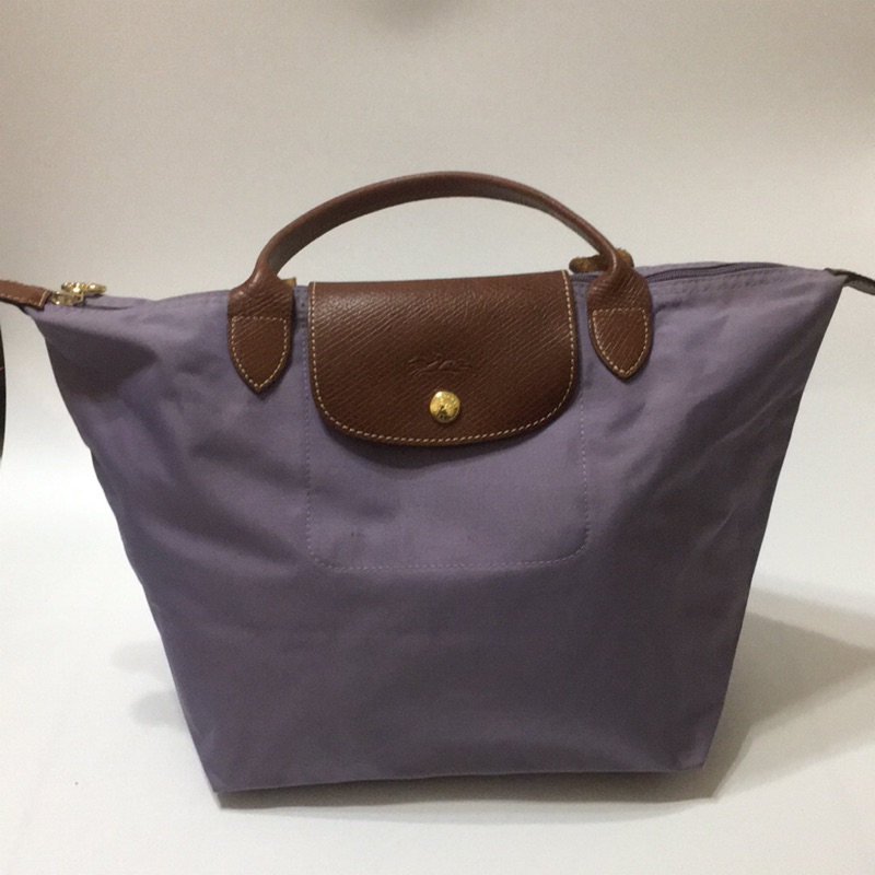 （julie021562專屬賣場）Longchamp 法國製 中型短把購物袋 薰衣草紫