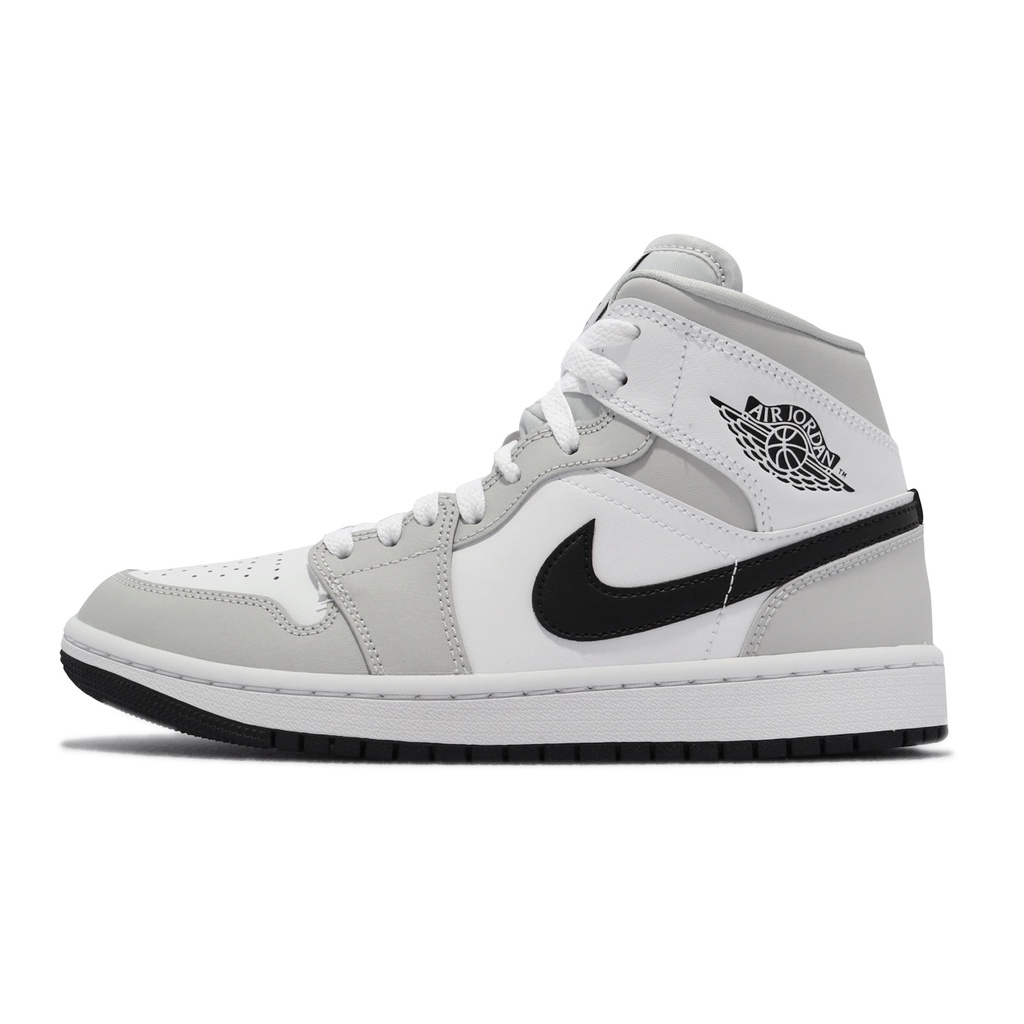 Nike Wmns Air Jordan 1 Mid 煙灰 白 黑 喬丹1代 女鞋【ACS】 BQ6472-015