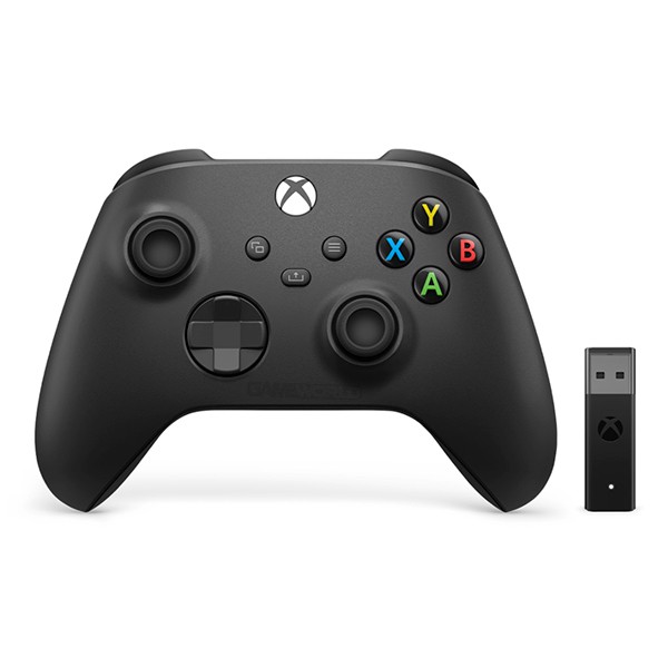 Xbox 新版 無線控制器 手把 含 Win10用 無線轉接器 ＋ 頂級桿套 / 黑色 / 台灣代理版【電玩國度】