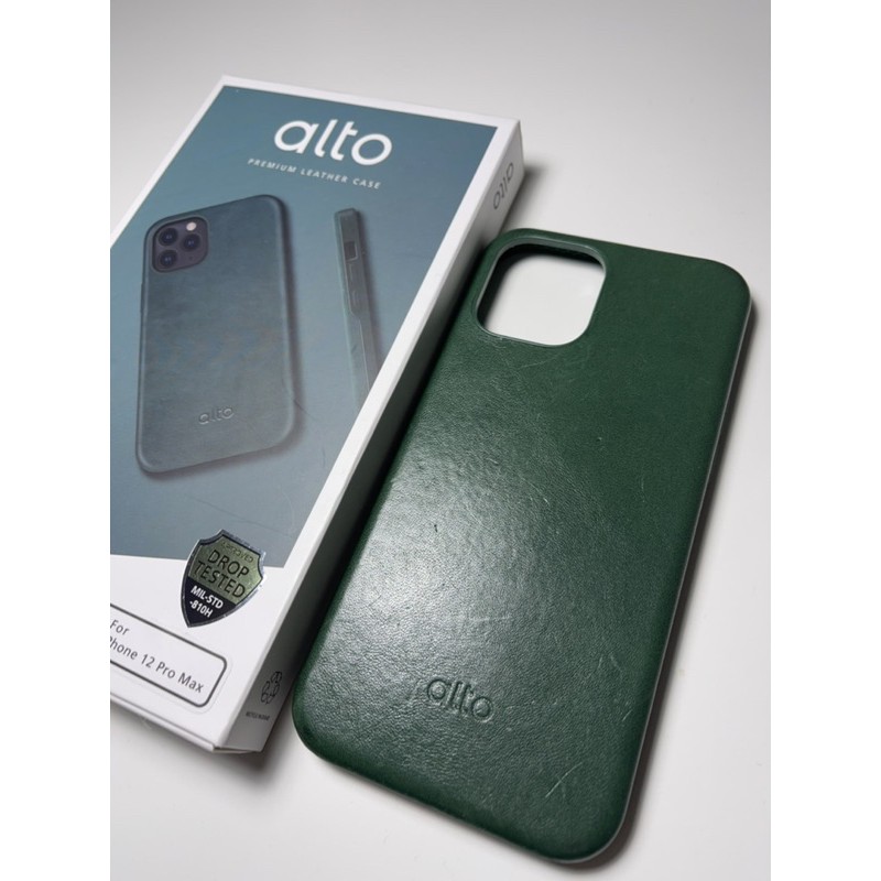 Alto original 360 皮革手機殼 森林綠 適用於IPhone 12 pro max