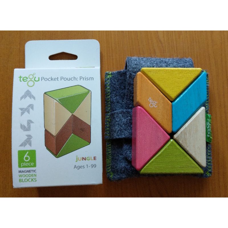 全新 美國 Tegu 磁性積木 磁鐵積木 - 6件口袋組-調色盤