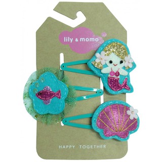美國 Lily & Momo 手工童趣髮飾3入 - 快樂美人魚