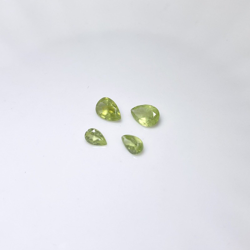 天然橄欖石 Peridot 裸石 切面 水滴型 不規則 半寶石 金工 寶石鑲嵌