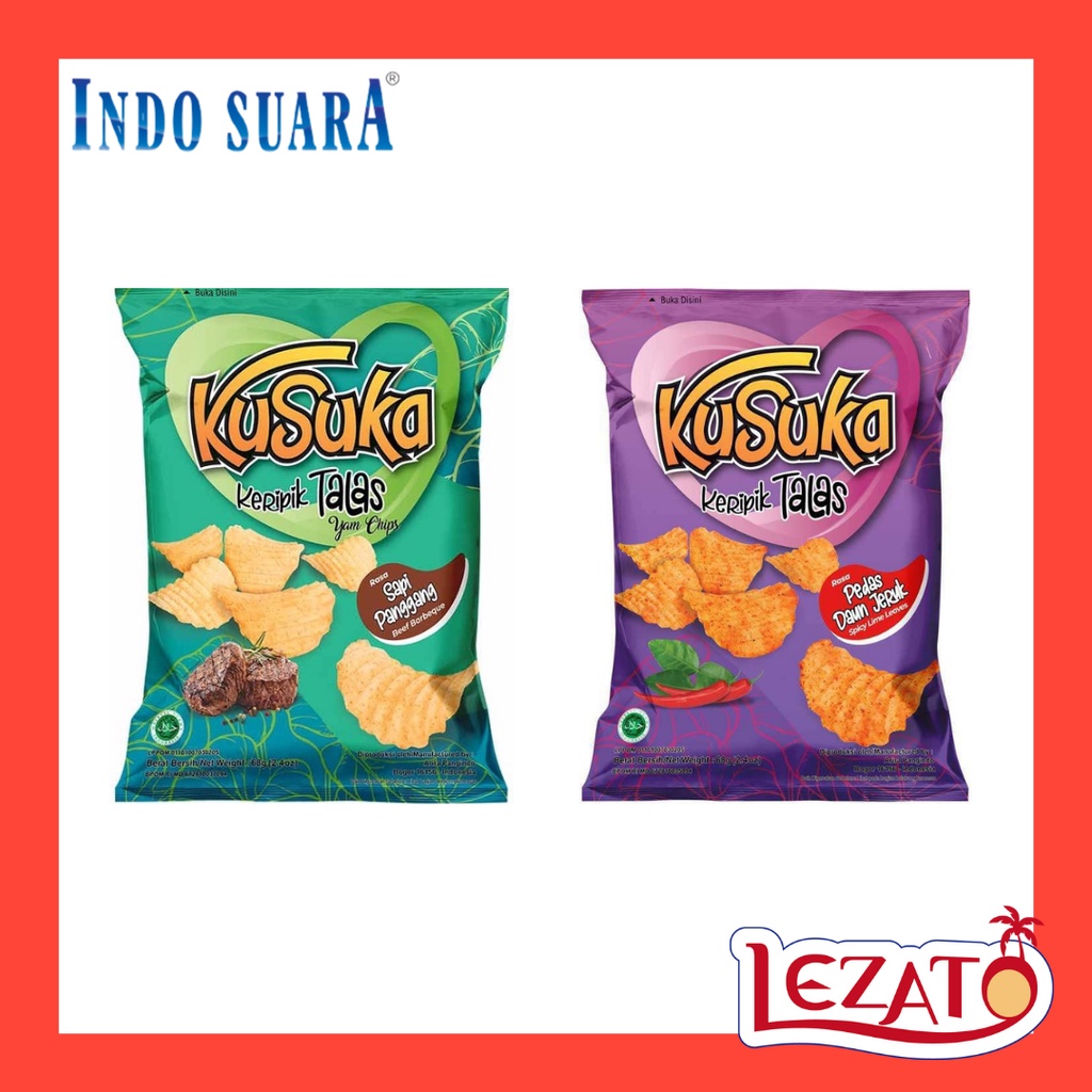 【Lezato樂佳多】印尼 Kusuka 芋頭脆片 KERIPIK TALAS 兩款風味可選 清真食品 Halal Fo