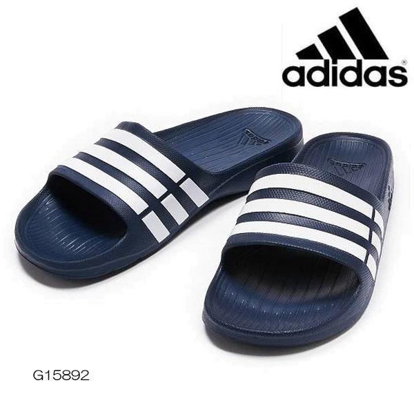 [大自在體育用品] ADIDAS 愛迪達  男女款 防水 一體成形 深藍底白條紋 G15892 拖鞋