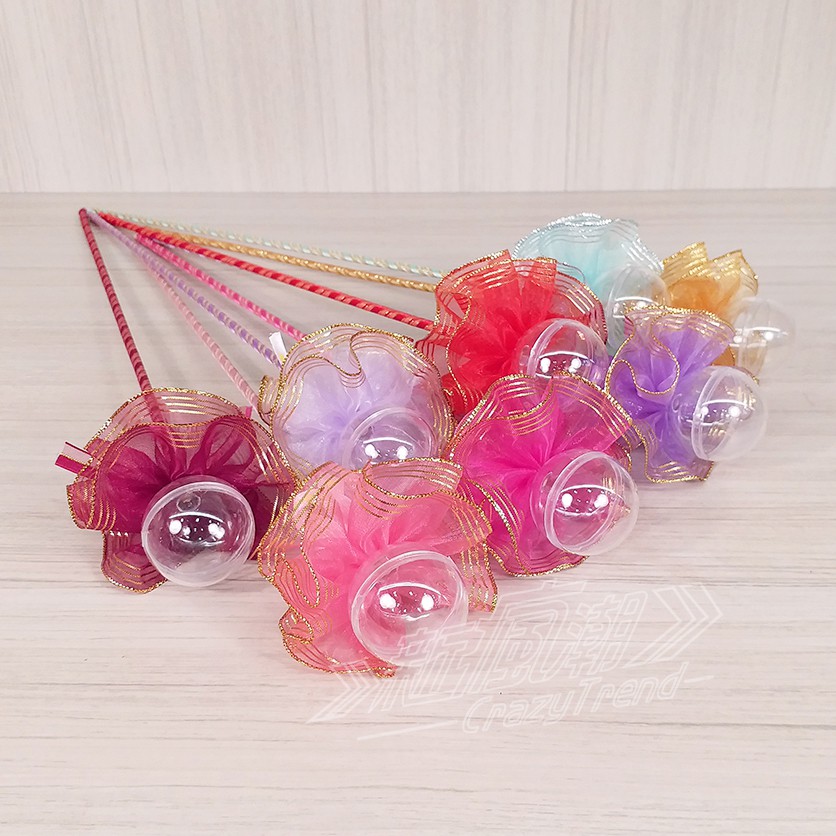 手工蕾絲金莎花棒 透明空殼 Diy手作 加工配件 婚禮小物 二次進場 送客禮 情人節 畢業 禮品包裝 慶生 新瘋潮 蝦皮購物