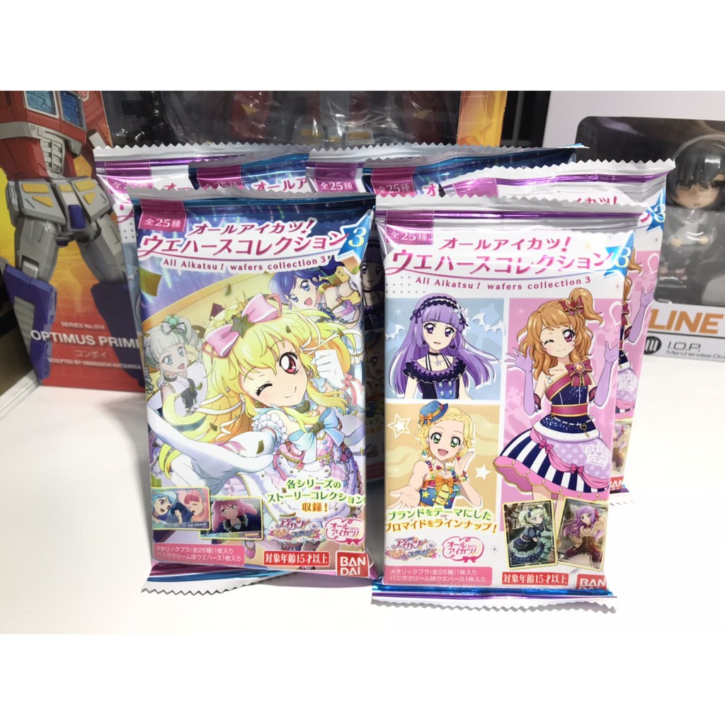 Aikatsu 偶像學園餅乾收藏卡第三彈餅乾威化餅餅乾卡包 蝦皮購物