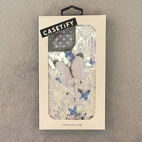 Casetify X 白色油畫蝴蝶外殼蘋果iPhone 7 8 Plus 7+ 8+ X XS XR 11 12 Pro