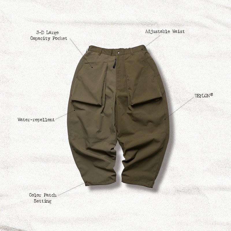 “FO-N01” WR 3D Baker Pants - Olive / Sand-goopi