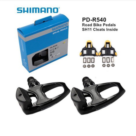 Shimano PD-R540 SPD-SL 踏板公路自行車,帶 SM-SH11 防滑釘 SPD-SL 系統,適用於山地