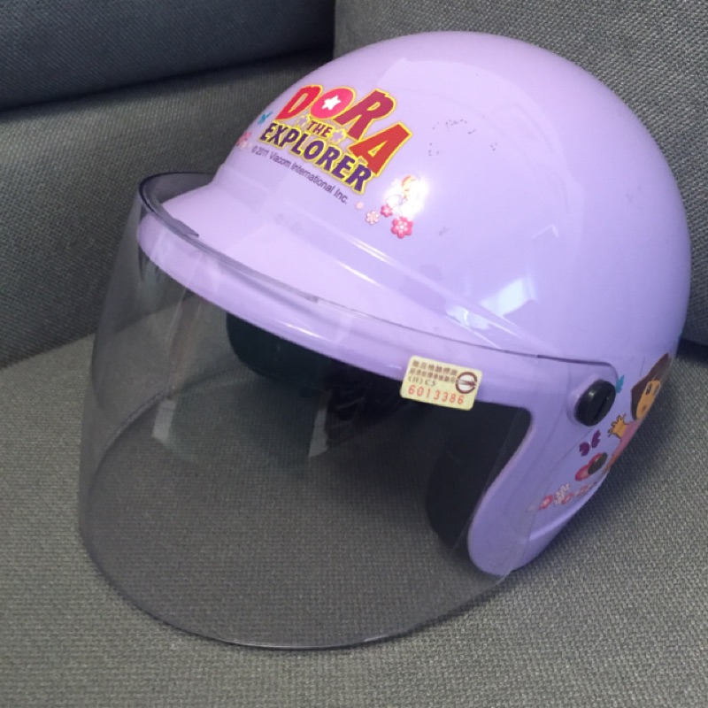 Dora紫色兒童全罩式安全帽