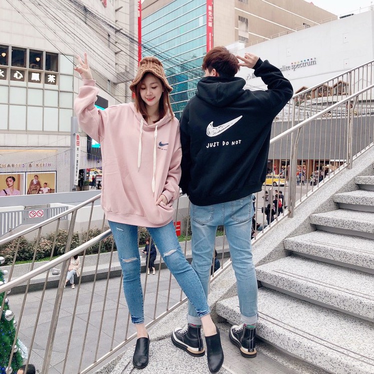 Just Do Not 翻玩韓國爆款塗鴉帽t 內刷毛口袋帽t 情侶款女生衣著 蝦皮購物