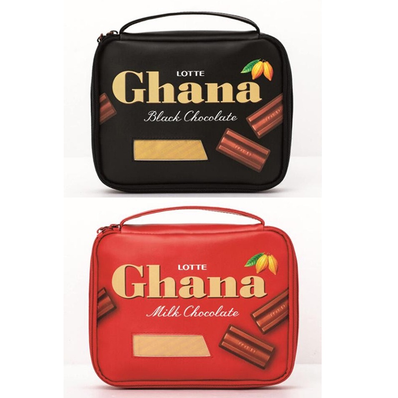 🍓寶貝日雜包🍓日本雜誌附錄 Lotte Ghana樂天巧克力多功能收納包 化妝包 文具收納包 旅行收納包 手拿包 收納包