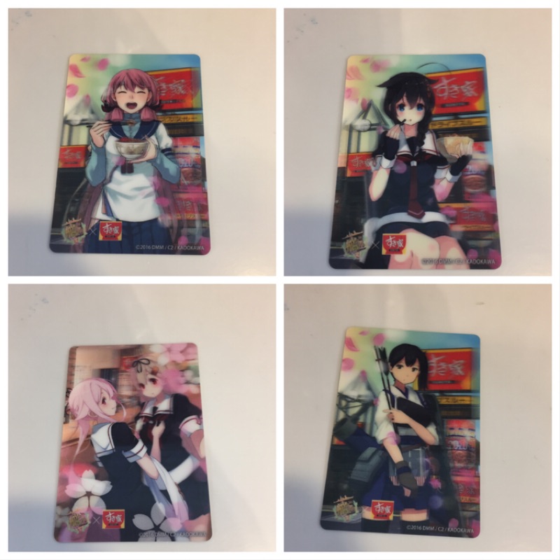 日本限定 艦娘艦隊collection Sukiya 3d收藏卡卡片春雨 夕立改二加賀明石改時雨改二 蝦皮購物