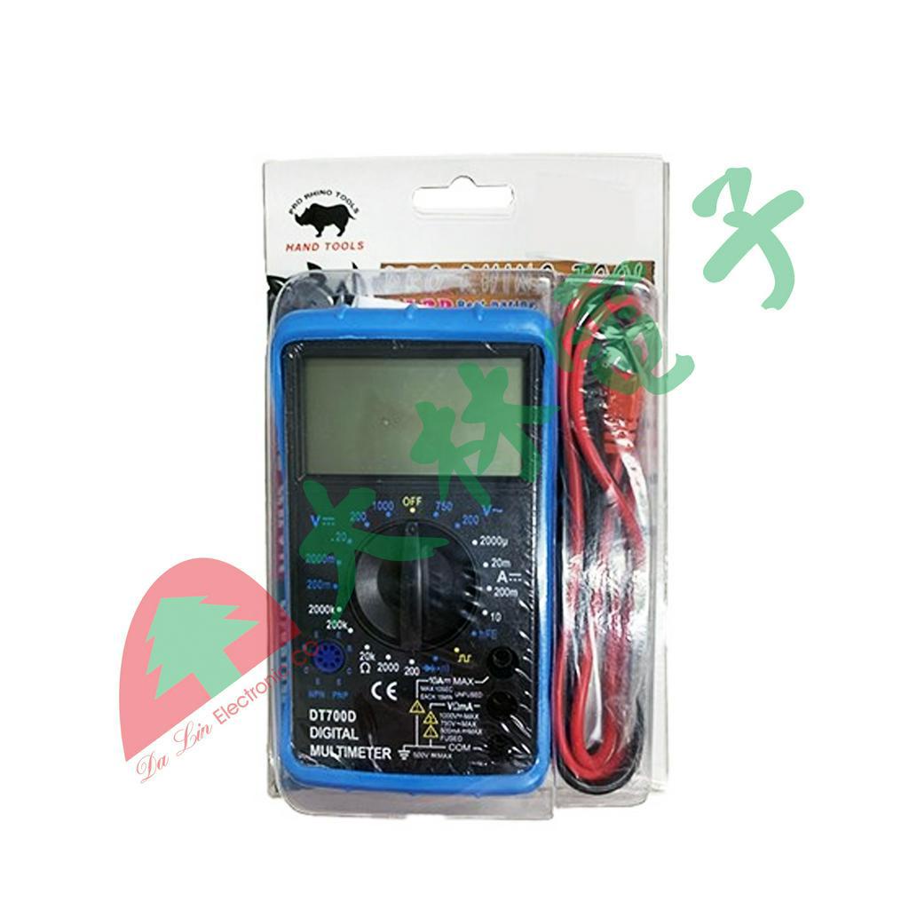 【 大林電子 】 日本 犀牛牌 大螢幕PRO 口袋型數位電錶 DT-700D 電壓/電流/電阻