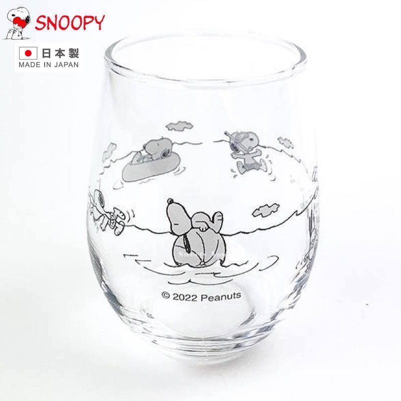 史努比【 SAS 日本限定 】【 日本製 】 SNOOPY 史努比 游泳版 玻璃杯 / 水杯 / 杯子