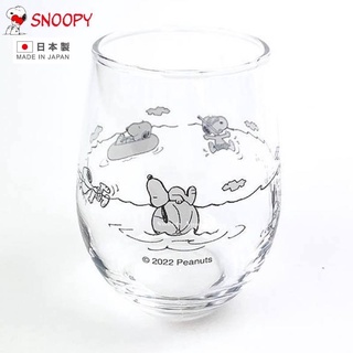 史努比【 SAS 日本限定 】【 日本製 】 SNOOPY 史努比 游泳版 玻璃杯 / 水杯 / 杯子