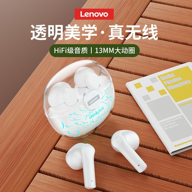 Lenovo bluetooth headset 聯想真藍牙耳機-電競發光特別版 高音質大動圈無線耳機 TWS