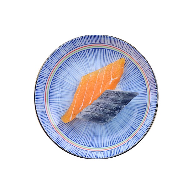 【堯峰陶瓷】日本美濃燒 彩虹十草 5.5吋盤 /  6.5吋 圓盤餐盤 線條紋