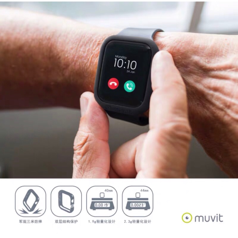 法國 Muvit 原廠💯 Apple Watch Series4 防摔外殼(40mm)📢贈充電支立架