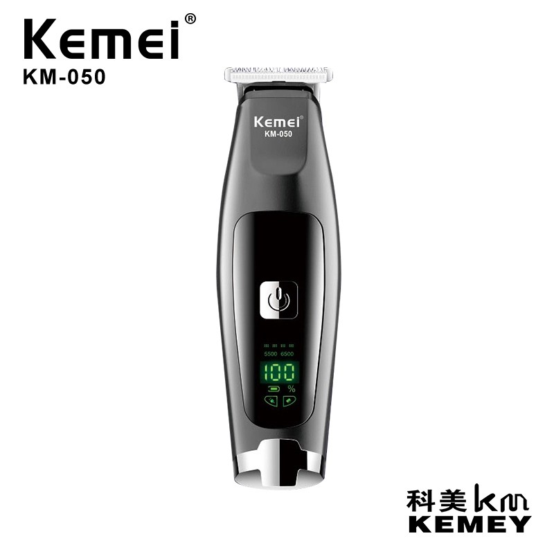 KEMEI 科美專業光頭無繩充電式電動理髮器沙龍造型雕刻兩刀片理髮機 KM-050