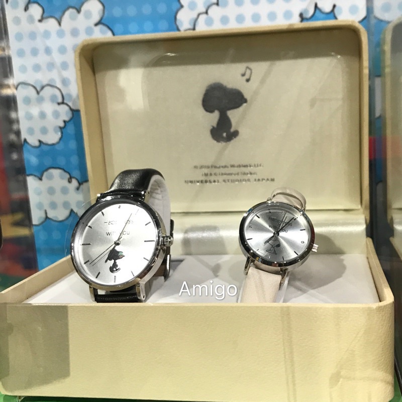 大阪環球影城 USJ Snoopy 史努比 史奴比 石英錶 手錶 對錶 男錶 女錶 情侶對錶 禮盒
