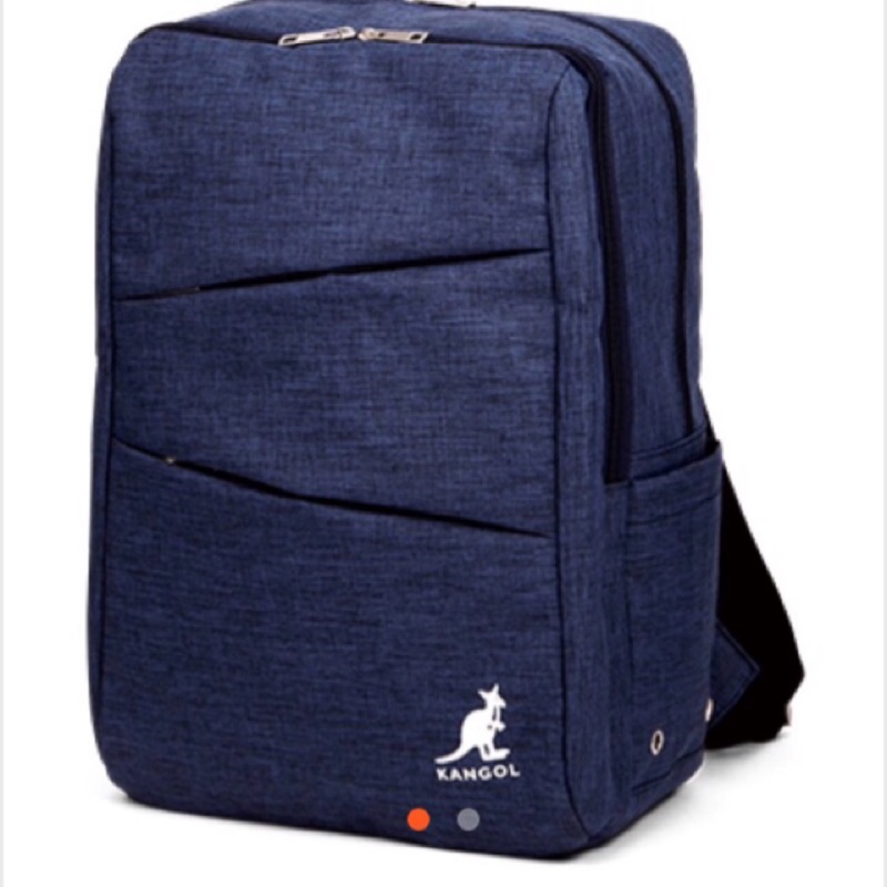 KANGOL英國袋鼠 丹寧藍 大容量旅行後背包 媽媽包 旅行包 筆電包
