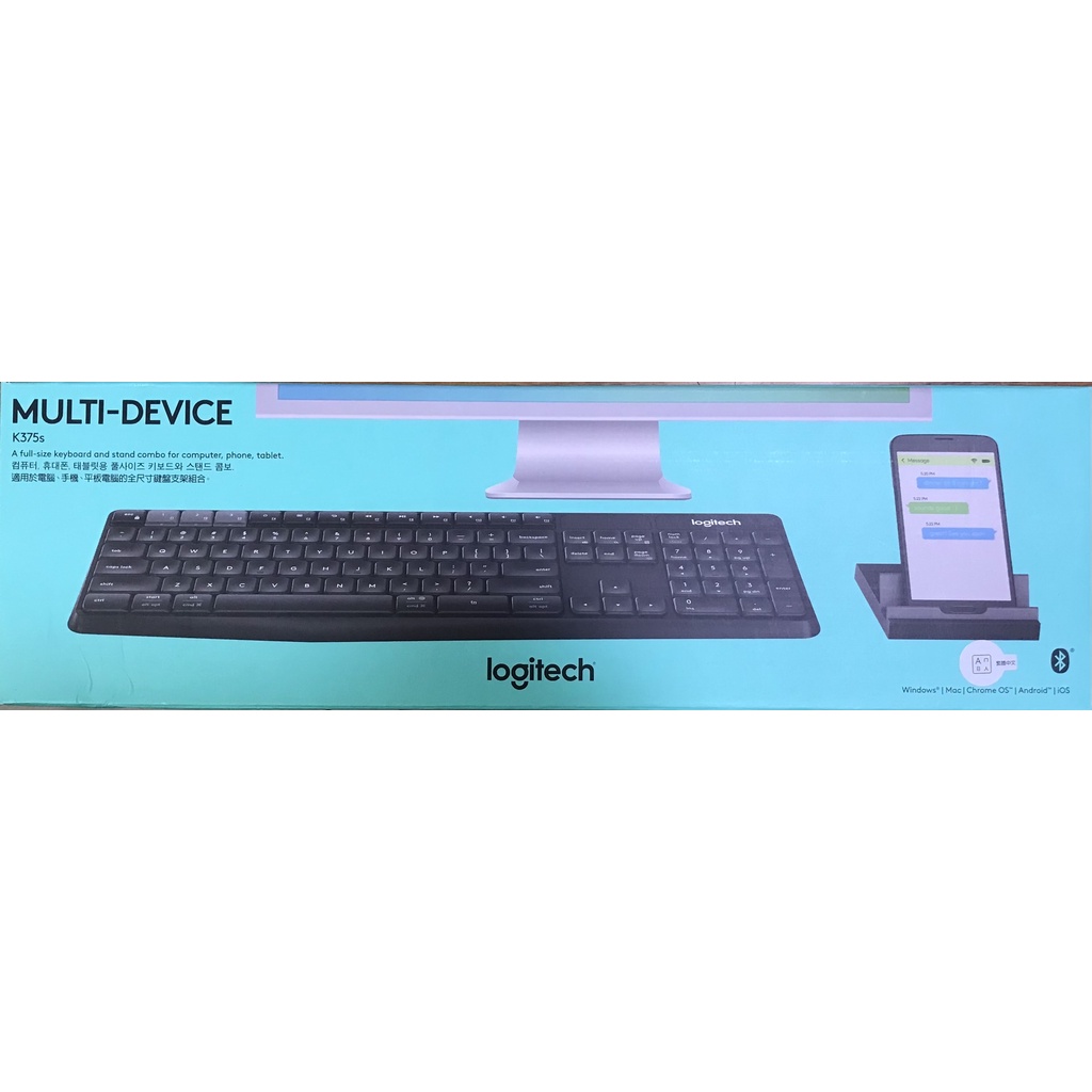 點子電腦☆北投@ Logitech 羅技 K375s Multi-device 跨平台無線 藍牙 鍵盤支架組合 790元
