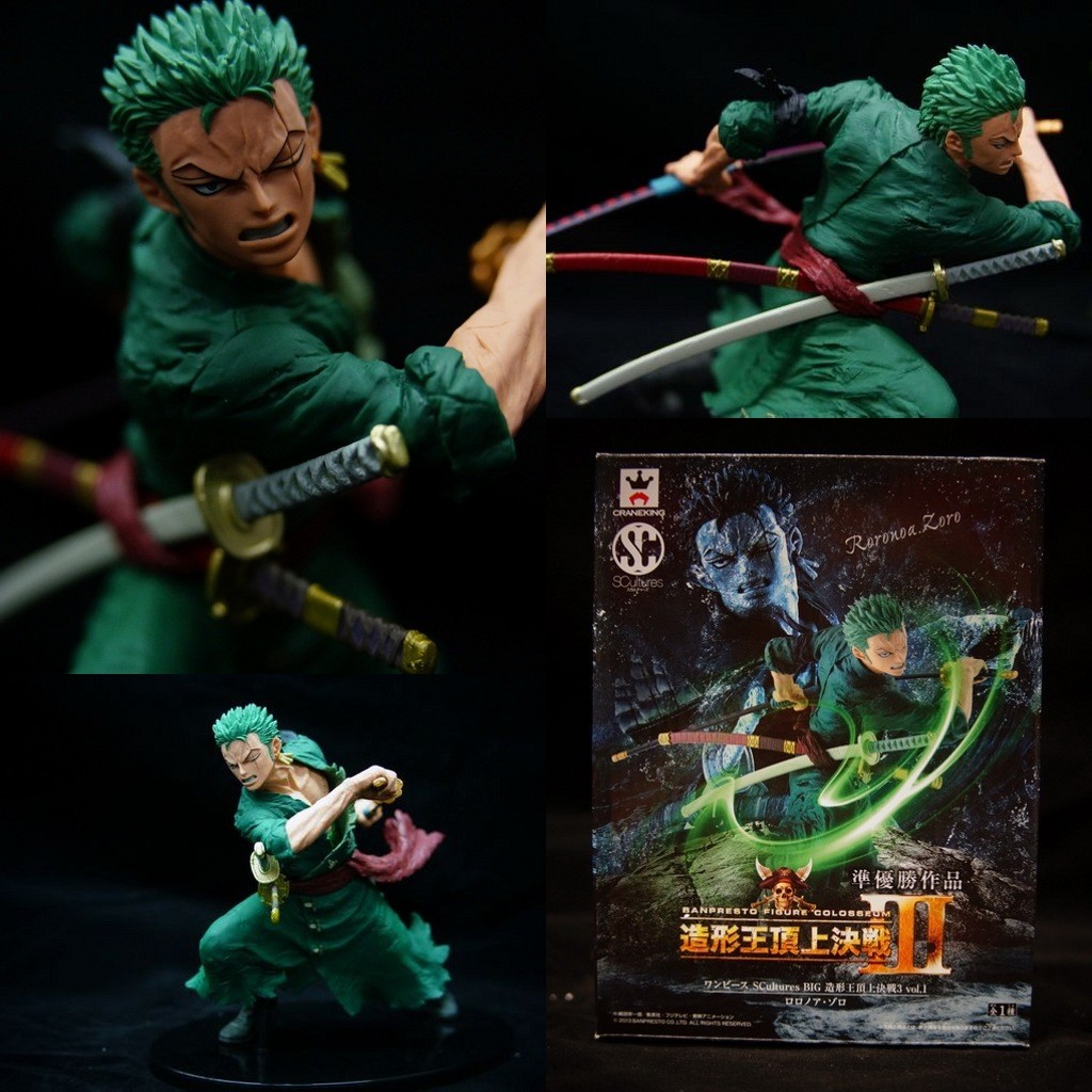 紫色風鈴3 動漫周邊批發航海賊王3代造型王索隆sc系列造型王頂上決戰3 Vol 1 羅羅亞 索隆港版 蝦皮購物