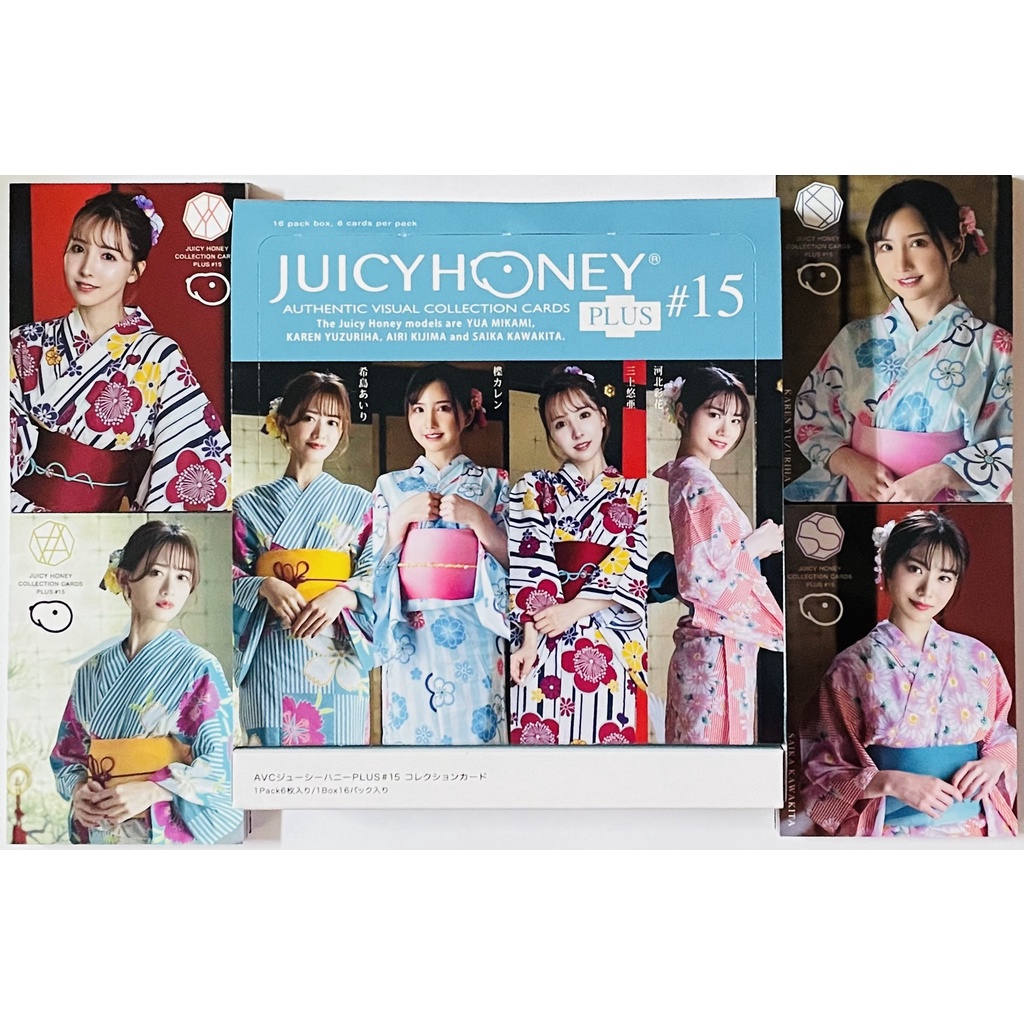 三上悠亞 楪可憐 希島愛里 河北彩花 72張一套 寫真卡 Juicy Honey Plus #15 浴衣主題 +外盒