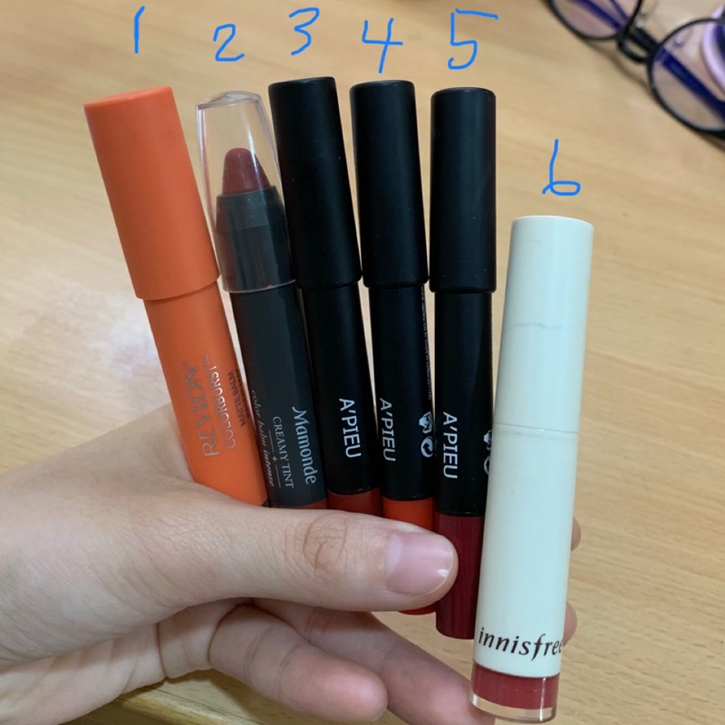 innisfree/revlon/mamonde/a’pieu 唇膏