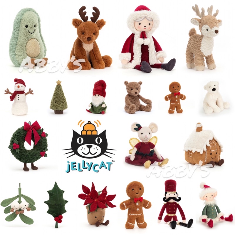「現貨+預購」聖誕系列 Jellycat 安撫娃娃 聖誕樹 酪梨 麋鹿