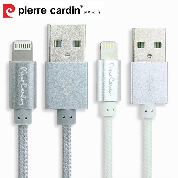 Pierre Cardin皮爾卡登Lightning - USB網狀編織充電傳輸線 1M