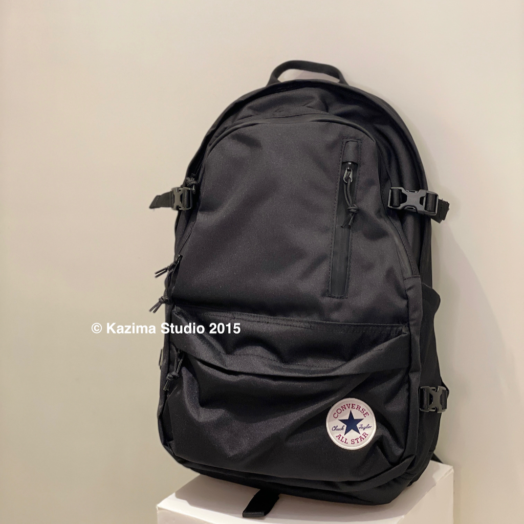 Kazima｜Converse 後背包 背包 書包 旅行包 電腦包 行李包 素面 黑 黑色 全黑 男友禮物 深藍 藍色