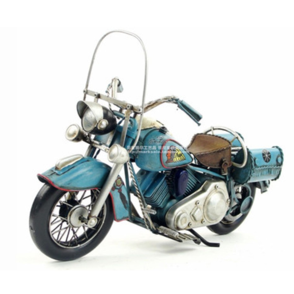 【 pedinanax佩迪奶奶】復古 手工 工藝品 1969年 印地安重機模型 摩托車 機車 模型