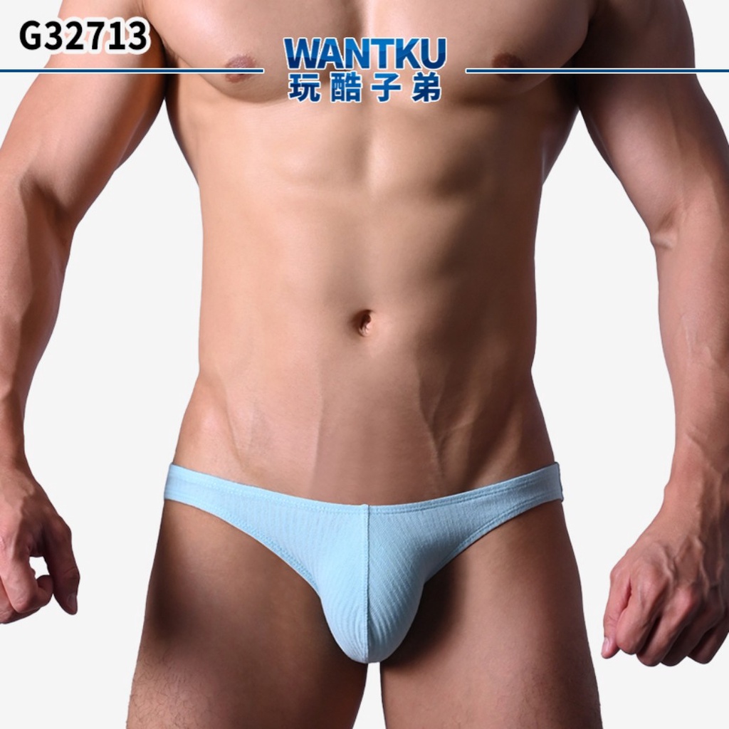 【WANTKU 玩酷子弟】羅紋彈性棉低腰三角褲 男內褲｜G32713
